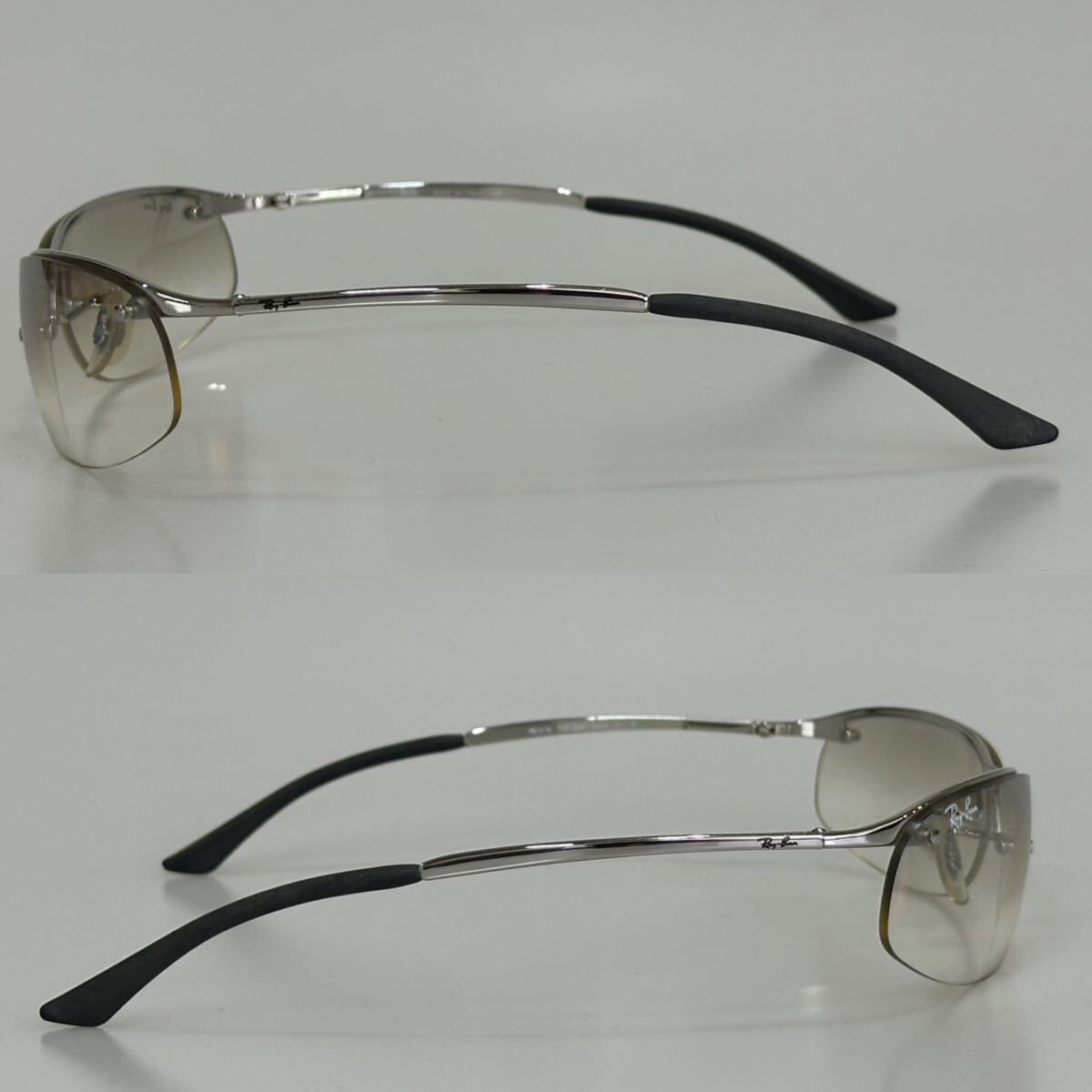 希少!!良品◇イタリア制 廃盤品 レイバン Ray-Ban RB3179 TOPBAR 003/6I シルバーグラデーション ミラー レンズ サングラス