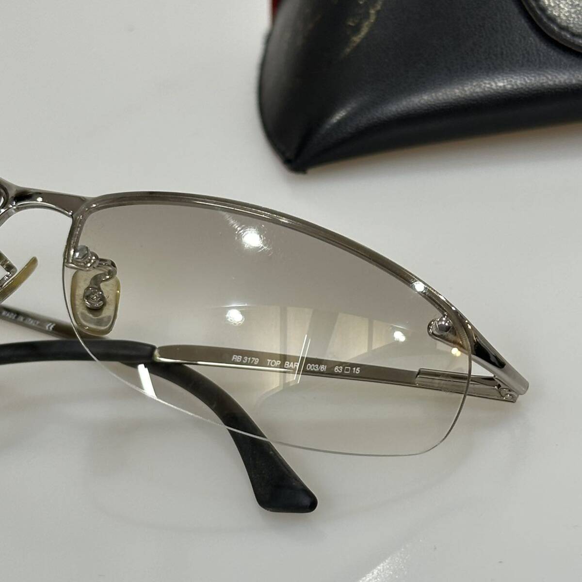希少!!良品◇イタリア制 廃盤品 レイバン Ray-Ban RB3179 TOPBAR 003/6I シルバーグラデーション ミラー レンズ サングラス