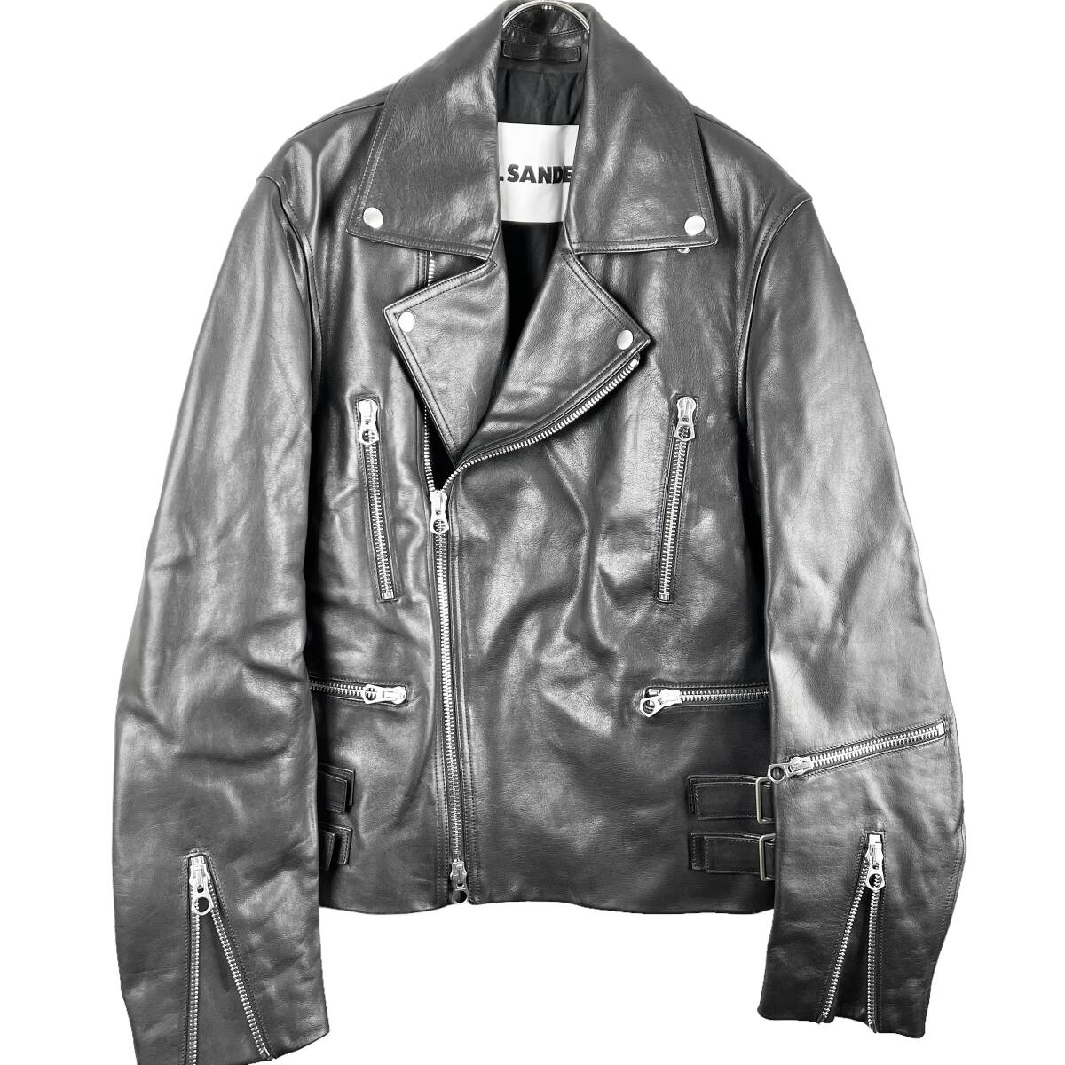 【20%OFF】JIL SANDER(ジルサンダー) Zip Leather Jacket (black)