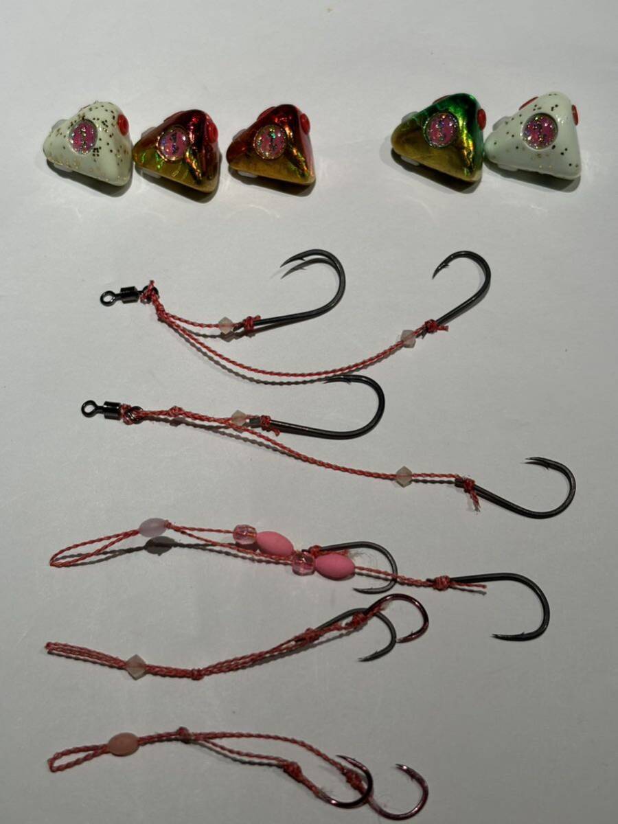 ダイワ　紅牙　遊動テンヤ + TG SS 5個セット 10号2個＋8号 3個 開封後未使用品 タングステン　タイテンヤ