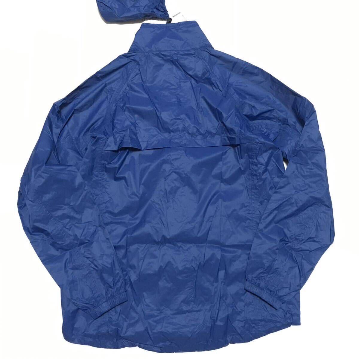 ^B456 new goods [ men's L] blue golf wear tarp design TURF DESIGN super light weight Wind jacket [ water-proof, waterproof function ] water-proof pressure :5,000mm