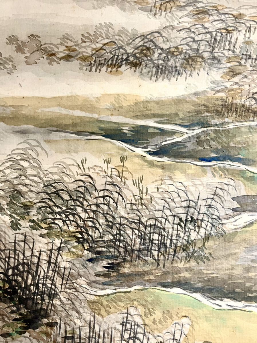 Yahoo!オークション - 【真作】【S8】福田浩湖「富士湖畔鹿之図