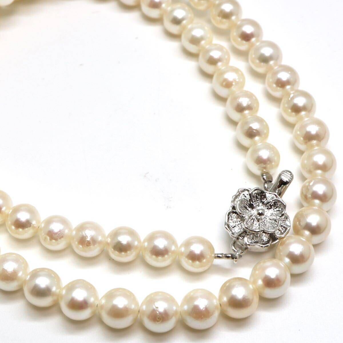 ◆アコヤ本真珠ネックレス◆S 約24.8g 約43.0cm 約6.0-6.5mm珠 pearl パール jewelry necklace ジュエリー DF5/DG5