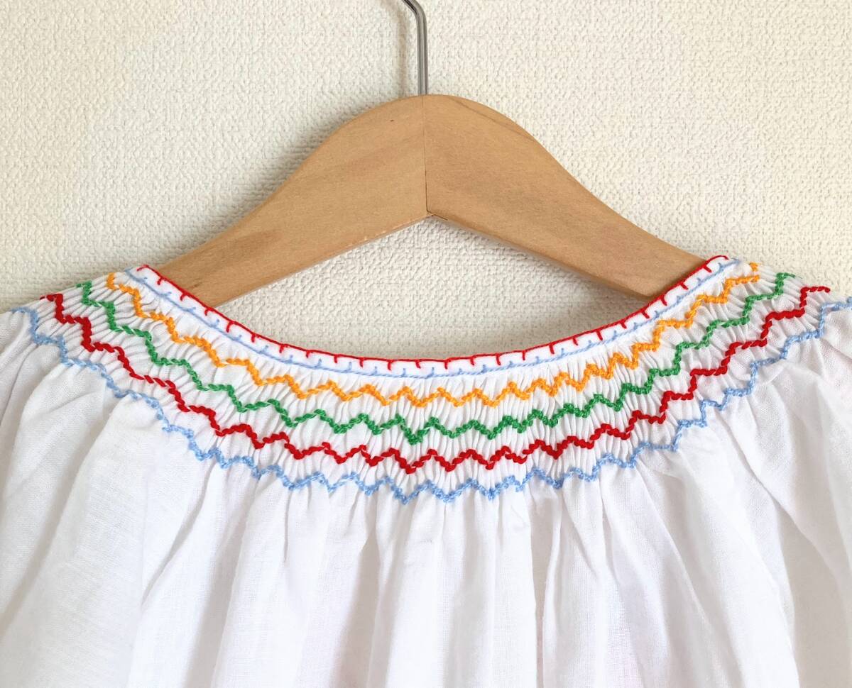 送料無料 ハンガリーヴィンテージベル袖手刺繍ブラウス/カロチャ