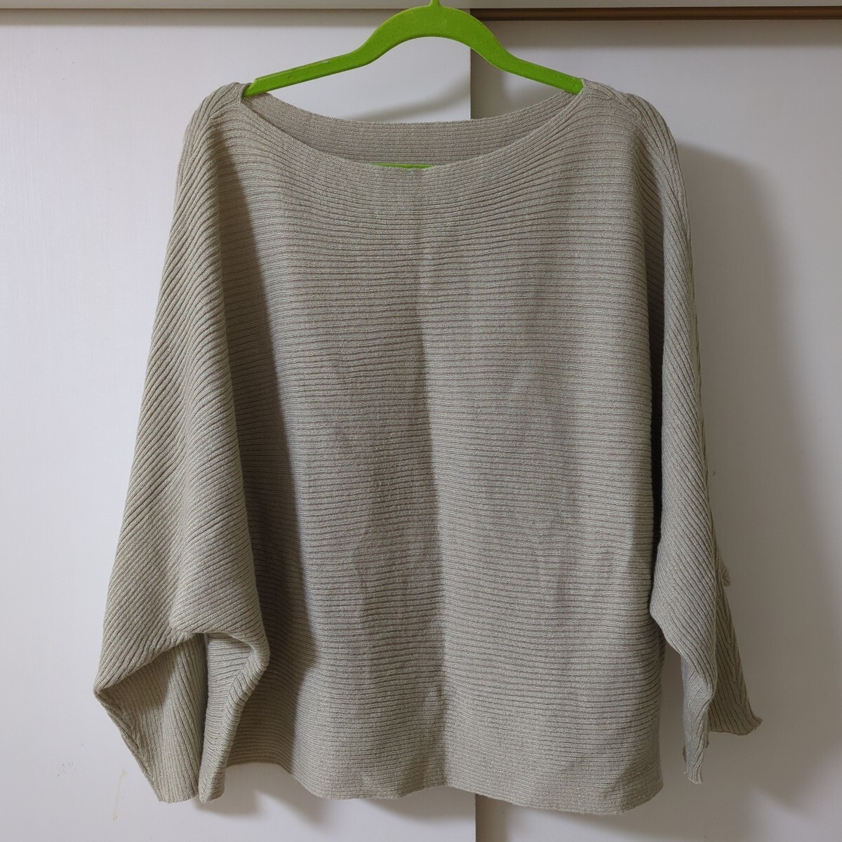 長袖カットソー＊大きいサイズ＊３Ｌ＊ベージュ＊used品_画像1