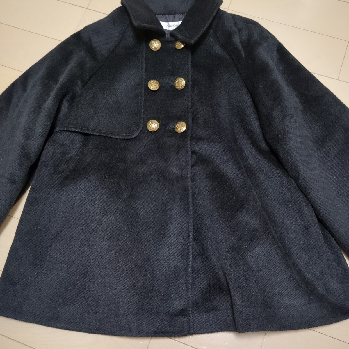 冬物コート／Мサイズ／新品タグ付き／黒／ショート丈_画像8