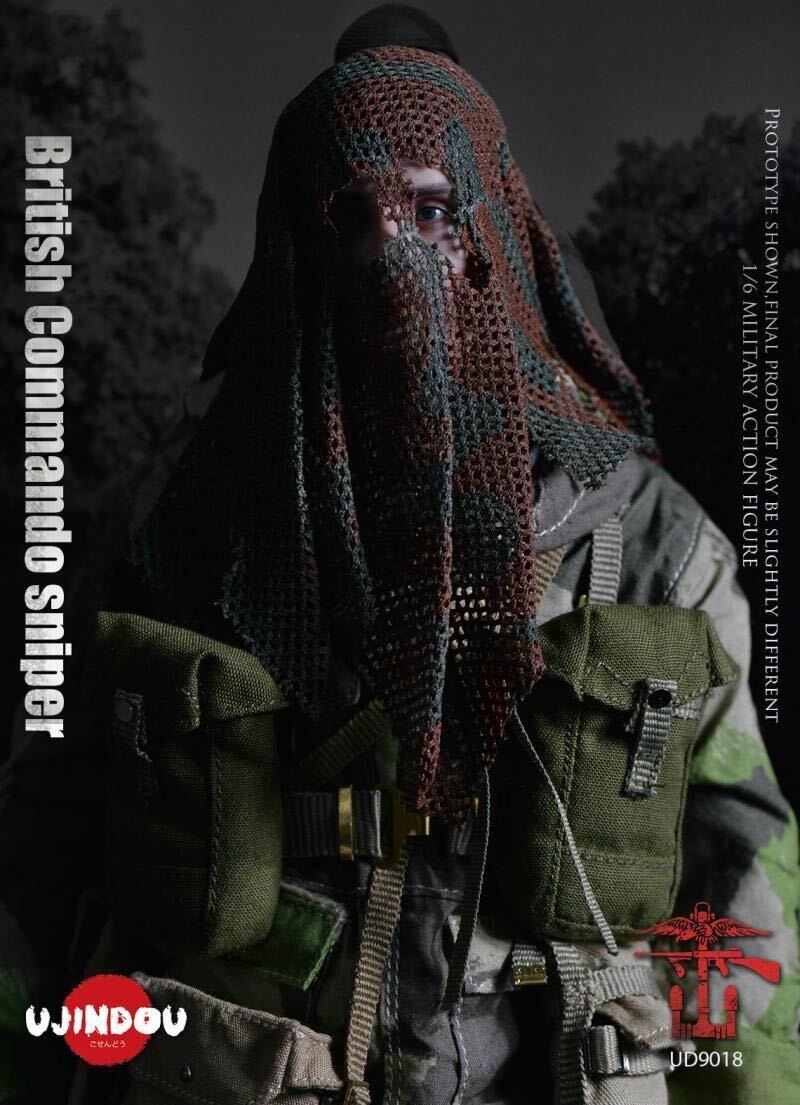UJINDOU 1/6 WW2 イギリス軍 コマンド部隊 スナイパー 1944 新品 UD9018 British Commando Sniper 検) DID 3R DAMTOYS Facepoolfigure