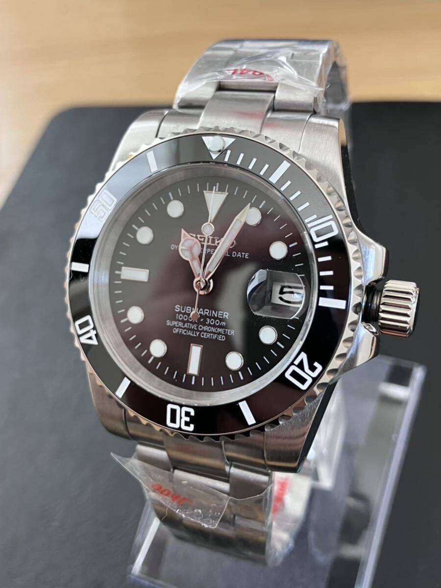 カスタムMOD腕時計 自動巻き ダイバーズウォッチ NH35 SEIKO NH35 ムーブメント カスタム 自動巻 腕時計 セイコー MOD