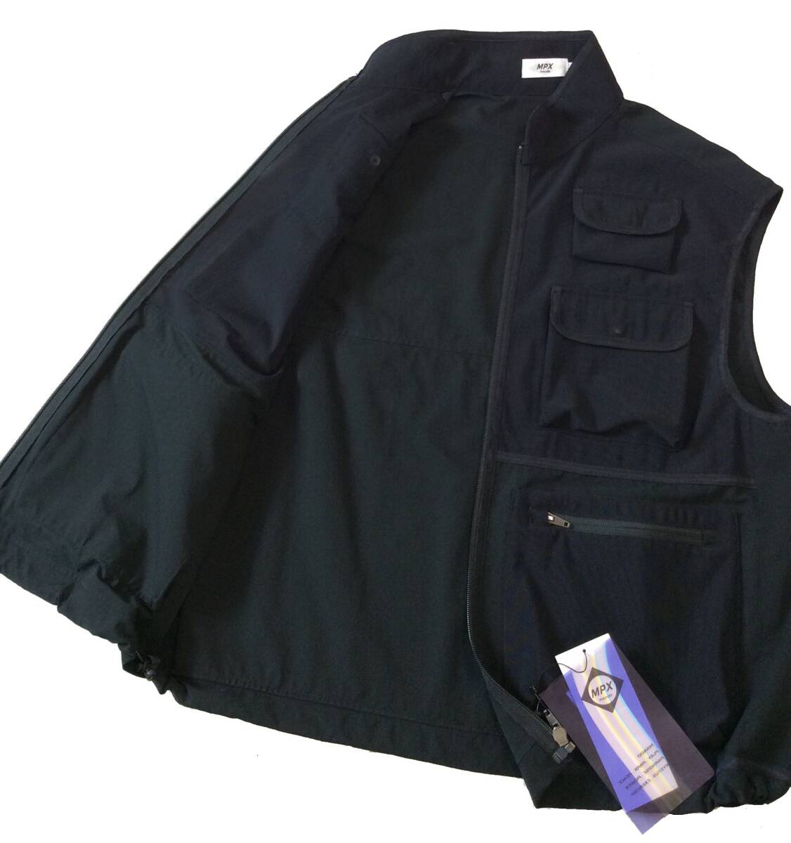 未使用 MPX mando エムピーエックス マンド ポリエステル ベスト ジャケット フィッシングベスト ブラック 黒 メッシュ M 定価40.700円_画像4