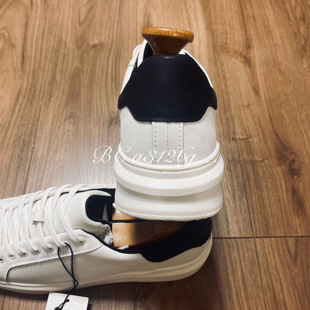 新品 ZARA 厚底スニーカー 27 5cm 43 WHITE/BLACK メンズ ザラ 新品 ZARA 厚底スニーカー 27 5cm 43 WHITE/BLACK メンズ ザラ
