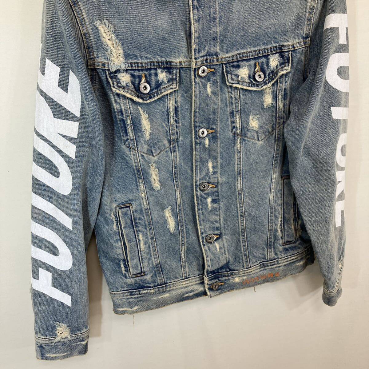 Zara ザラ men's メンズ ディストレスト デニム ジャケット Zara ザラ men's メンズ ディストレスト デニム ジャケット