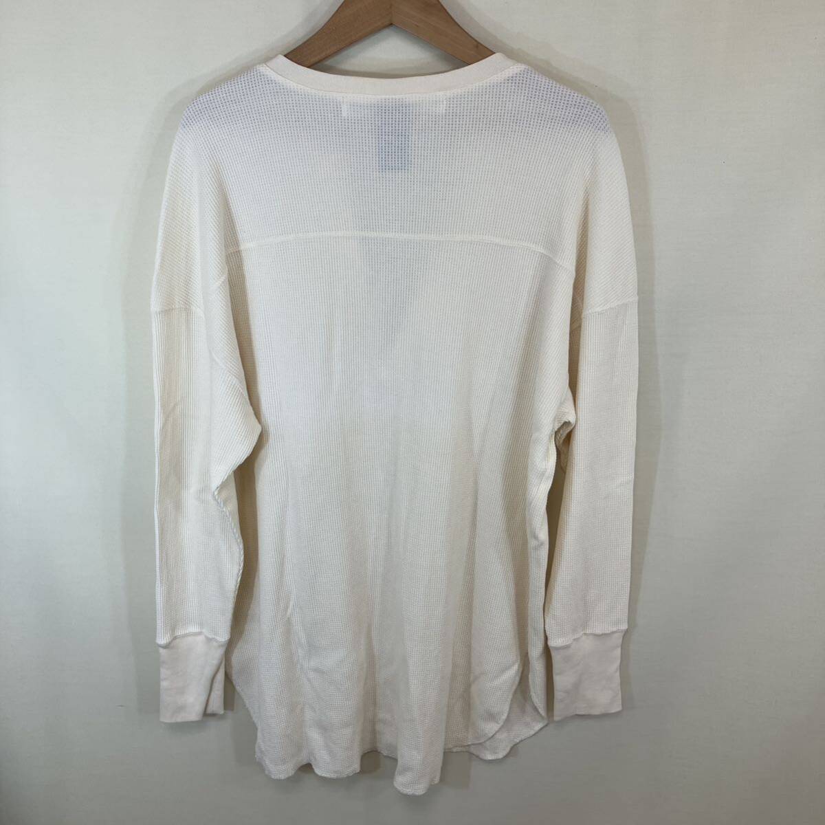 CITENsi тонн UNITED ARROWS United Arrows men's мужской V шея V шея длинный рукав длинный t рубашка вафля ткань size:free