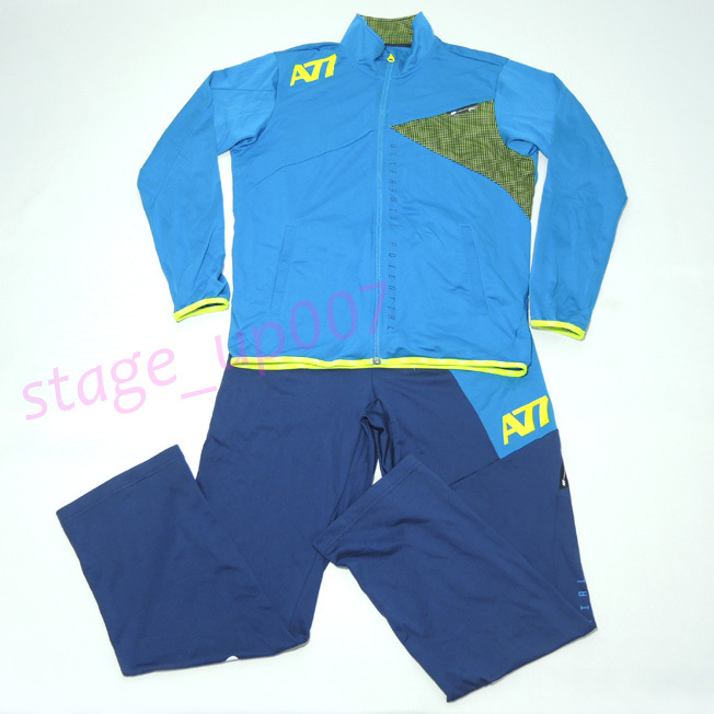 asics（アシックス）／A77 ニット トレーニングウェア上下セット・ジャージセットアップ/ジャケット XAT715＋パンツ XAT815/sizeM（美品）