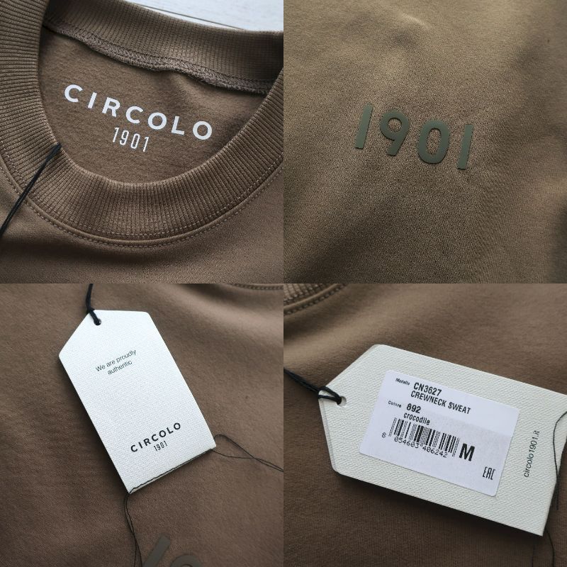  новый товар Chill koroCircolo 1901 мужской хорошо качество тренировочный футболка стрейч tops не использовался чай цвет хаки Brown оливковый M размер 