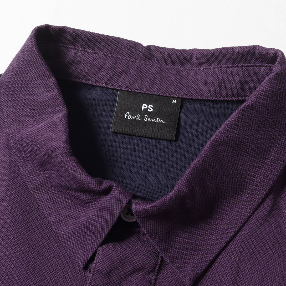 Paul Smith ポールスミス ポロシャツ サイズ:M スポーツストライプ ゼブラ ミックスアップ 鹿の子 半袖ポロシャツ PS パープル ネイビー