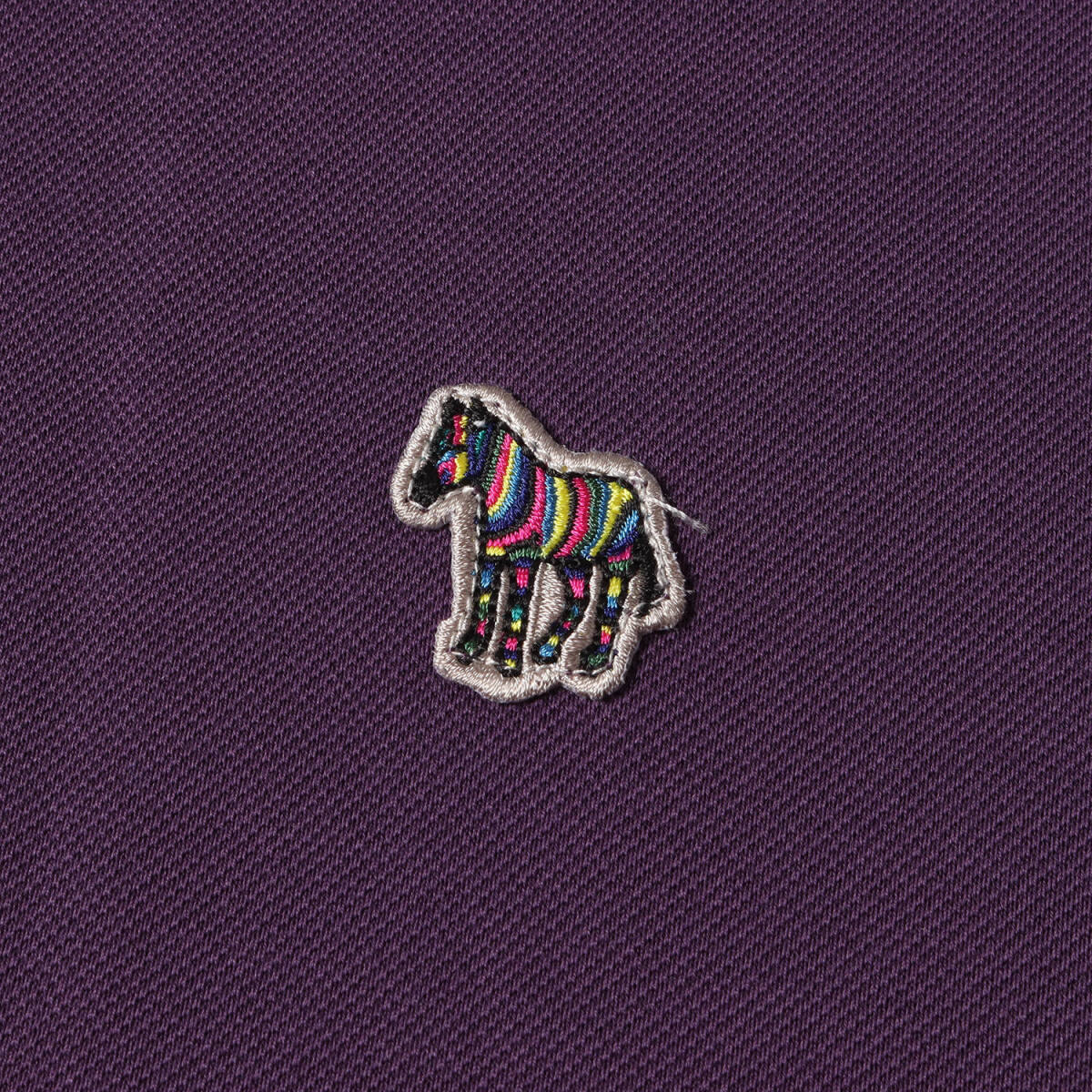 Paul Smith ポールスミス ポロシャツ サイズ:M スポーツストライプ ゼブラ ミックスアップ 鹿の子 半袖ポロシャツ PS パープル ネイビー
