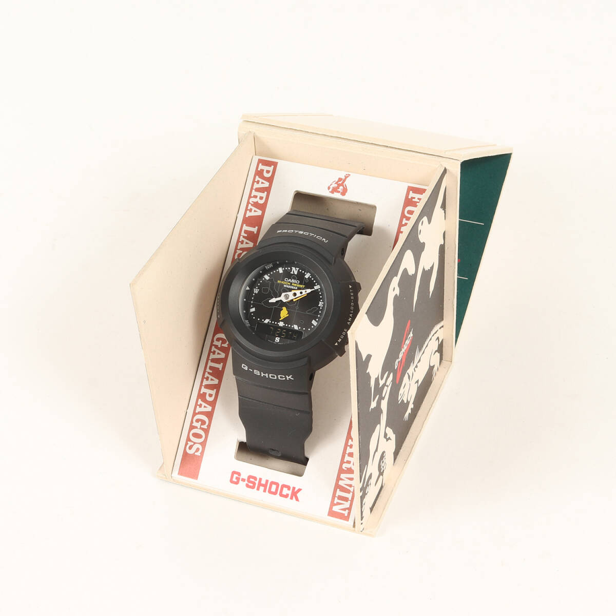 !_G-SHOCKji- амортизаторы 90s AW-500D-9E2T Galapagos da- wing изучение место ласты chi Digi-Ana чёрный наручные часы часы черный 1999 год CASIO