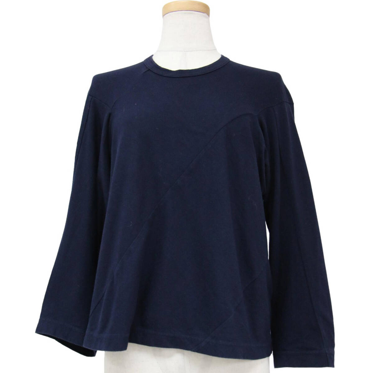 COMME des GARCONS COMME des GARCONS Tシャツ コットン ネイビー 紺 XS クルーネック 7分袖 トップス カットソー 日本製 コムコム