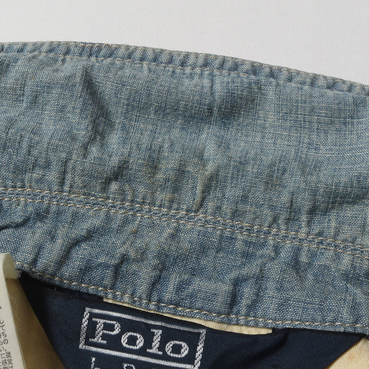 POLO Ralph Lauren ポロ ラルフローレン ジャケット サイズ:S 00s ドリップ加工 シャンブレー 3つボタン テーラードジャケット インディゴ