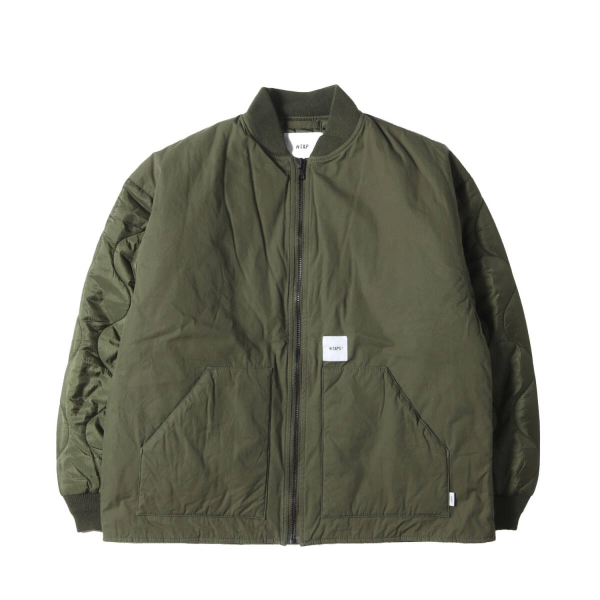 WTAPS ダブルタップス ジャケット サイズ:L 20AW 袖キルティング ミリタリー 中綿ジャケット SHEDS / JACKET オリーブドラブ アウター