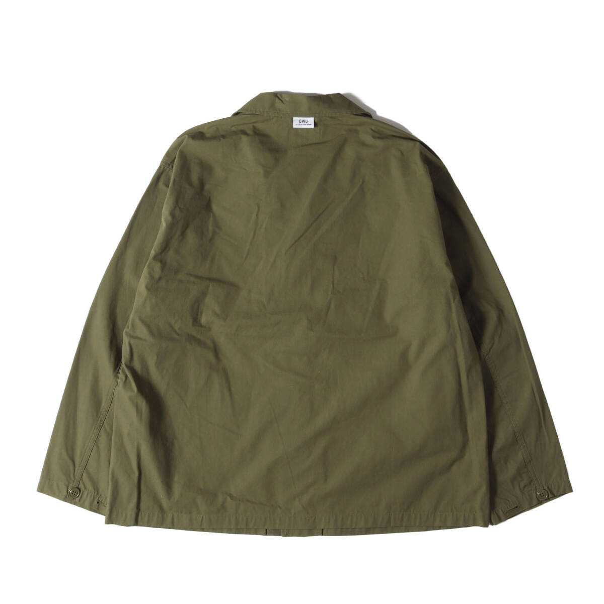 DESCENDANT ディセンダント シャツ サイズ:2 20AW コットン/コーデュラナイロン ファティーグシャツ DWU FATIGUE SHIRT オリーブドラブ