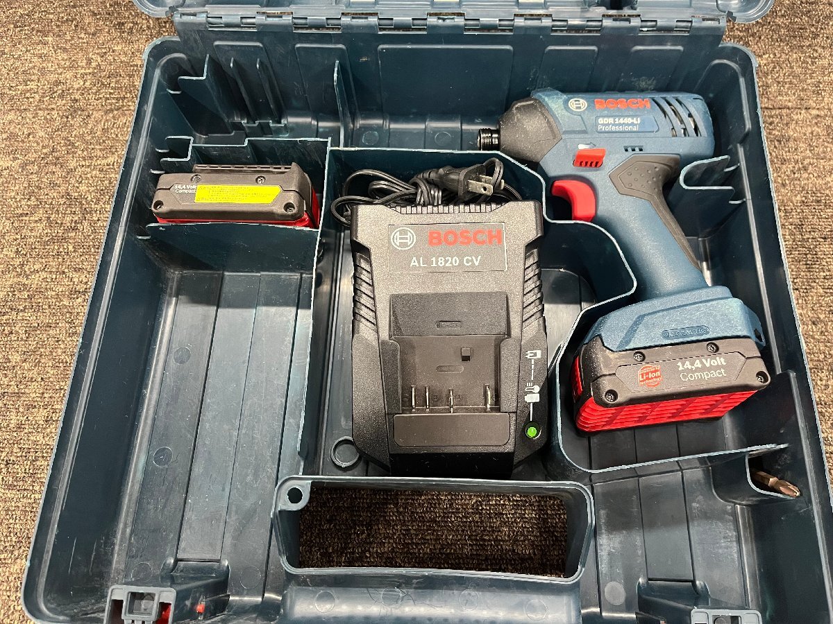 BOSCH ボッシュ コードレスインパクトドライバ GDR1440-LI 14.4V バッテリ×2充電器×1