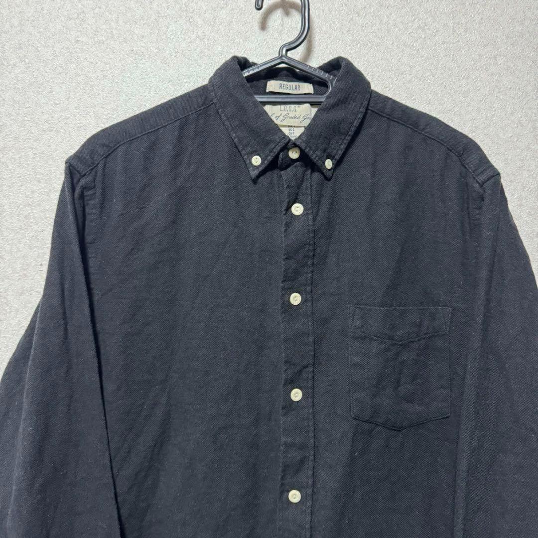 【大人気】H&M エイチアンドエム ボタンダウンシャツ BDシャツ 長(zhǎng)袖シャツ カジュアルシャツ ビジネスシャツ 無(wú)地 黒 男女兼用 A212-140