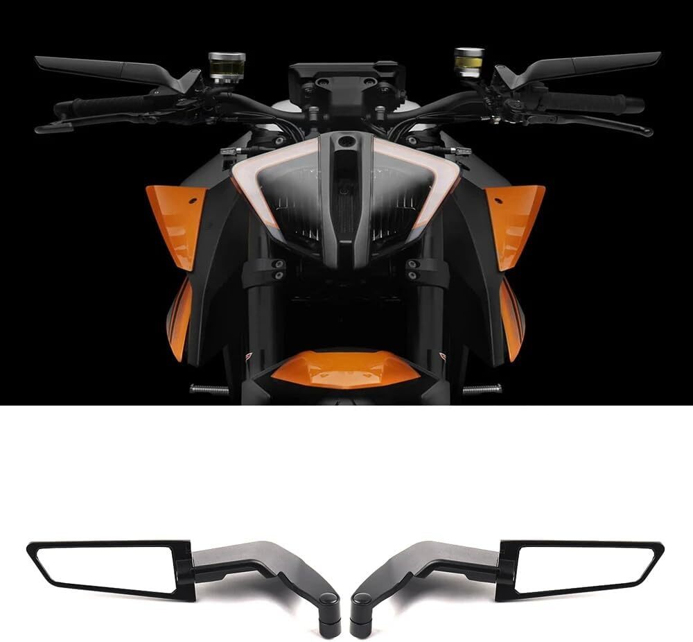 ストリートバイク ミラー 回転 ステルス ウイング 汎用 ハンドルマウント 8㎜ 10㎜ Z900 Z650 Z1000 1290 Super Duke MT07 CB650R SV650