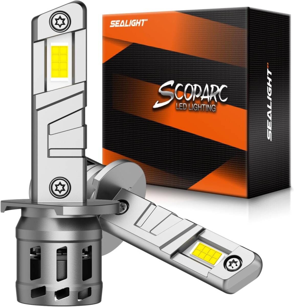 SEALIGHT 2024最新 h1 led ヘッドライト 車検対応 20000LM 爆光 車 バイク 60W 6500K 7535CSP チップ ファン付き キャンセラー内蔵
