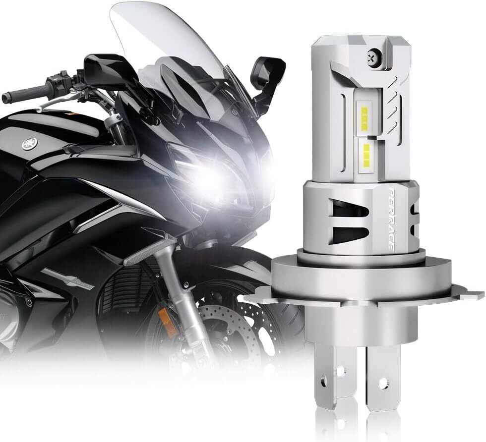 H4 led バイク ヘッドライト オートバイ ledバルブ 1個 車検対応 HI/LO切替 冷却ファン付き 一体型 ポン付け 6500K ホワイト12V 24V対応