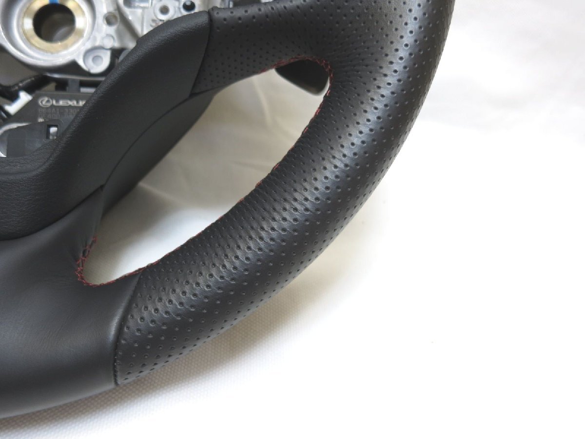 美品! ヒーター付 UX UX200 UX300 MZAA10 MZAH10 AXZH10 Fスポーツ レクサス 純正 革 ステアリング ハンドル ES 管理番号(W-5734)_画像8