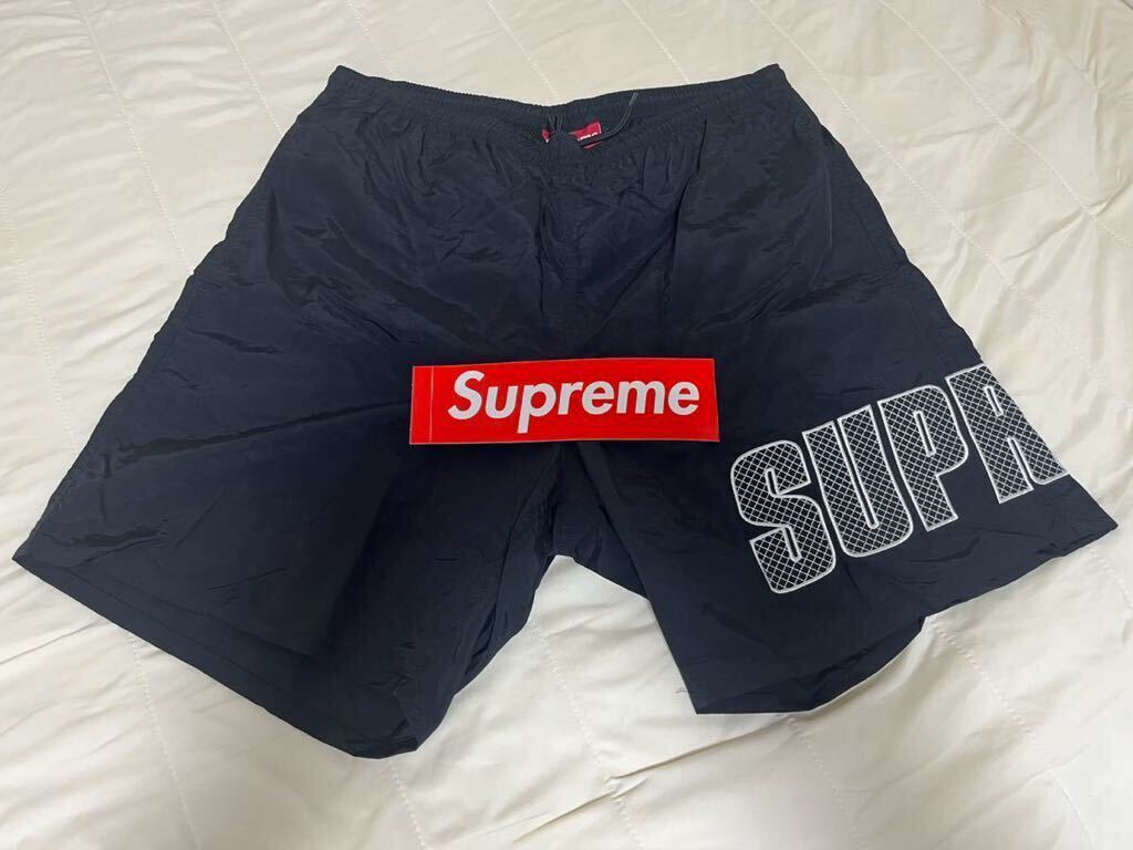 19SS Supreme Logo Applique Water Short S サイズ ブラック 19SS Supreme Logo Applique Water Short S サイズ ブラック