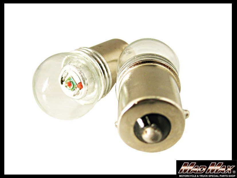 MADMAX G18電球タイプ(BA15S) 高輝度LEDバルブ シングル ブルー2個(gè)SET 12V/マーカー球 フォグランプ 広角【メール便送料210円】