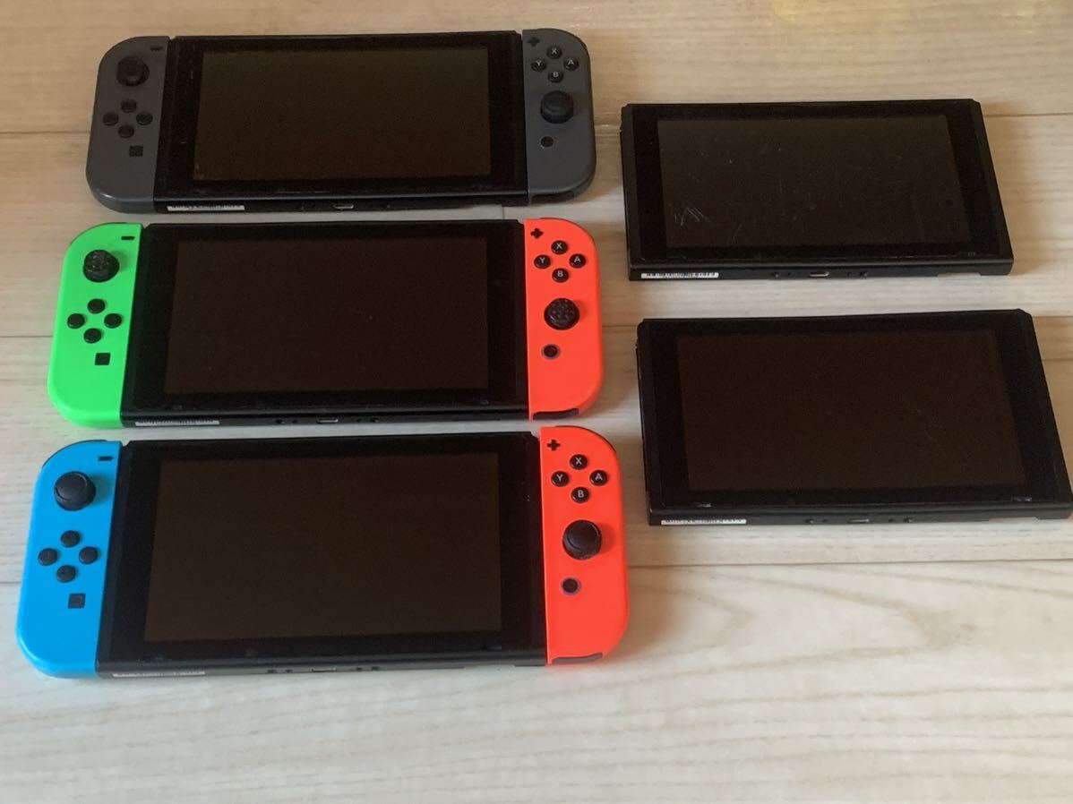 【ジャンク】Nintendo Switch 任天堂 Switch ニンテンドースイッチ本体 ジャンク5台・ジョイコン6個セット