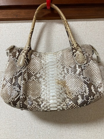 ☆パイソン☆トートバック☆美品☆即決