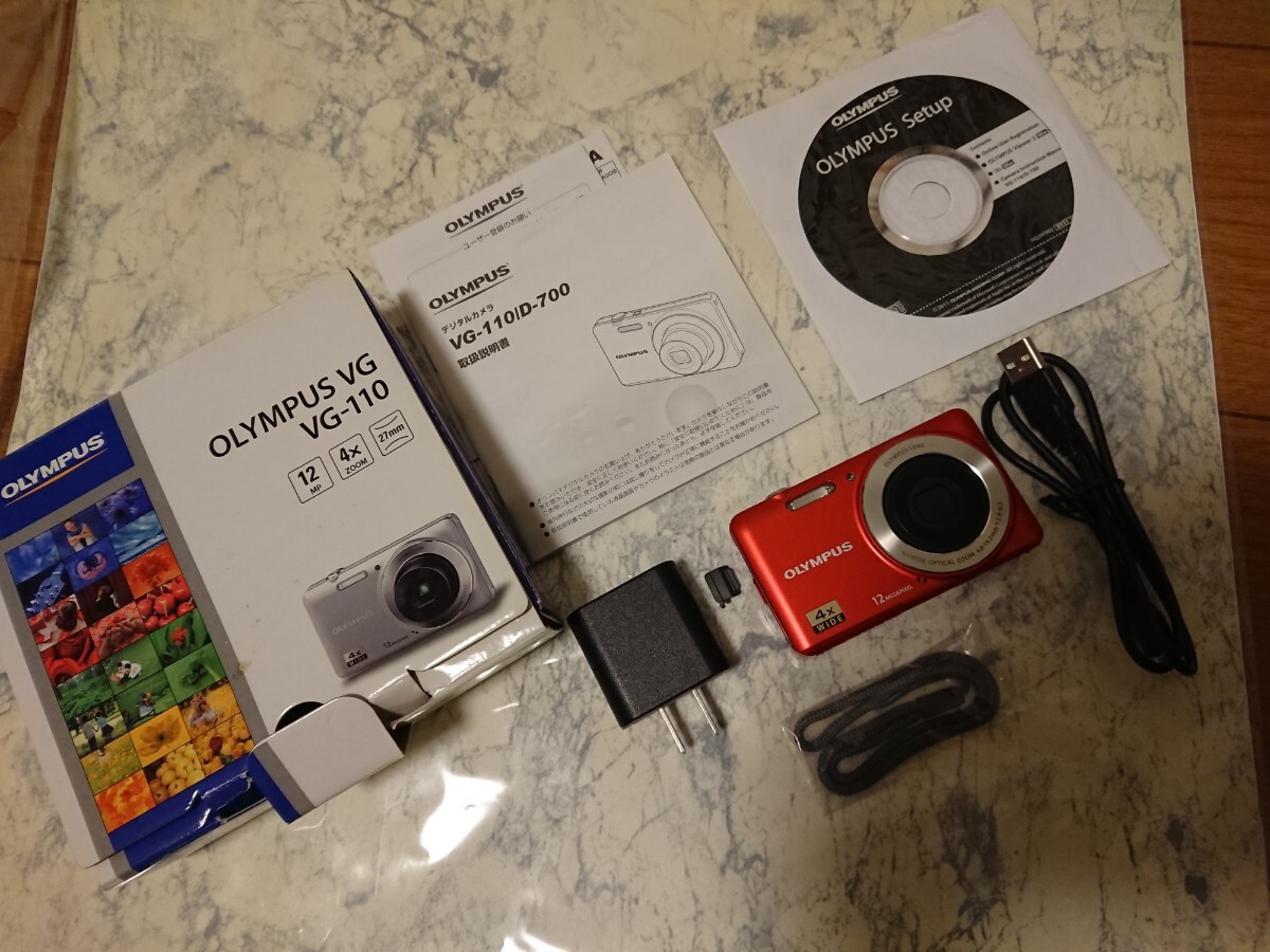 オリンパス OLYMPUS コンパクトデジタルカメラ VG-110 レッド 赤