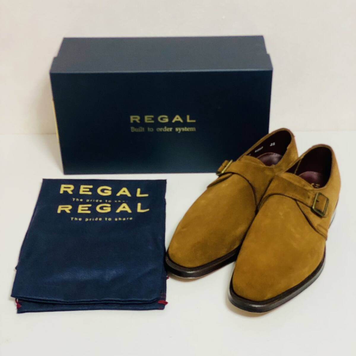 【極美品】REGAL Built to order system リーガル オーダー シューズ スエード 25cm 茶色 ブラウン