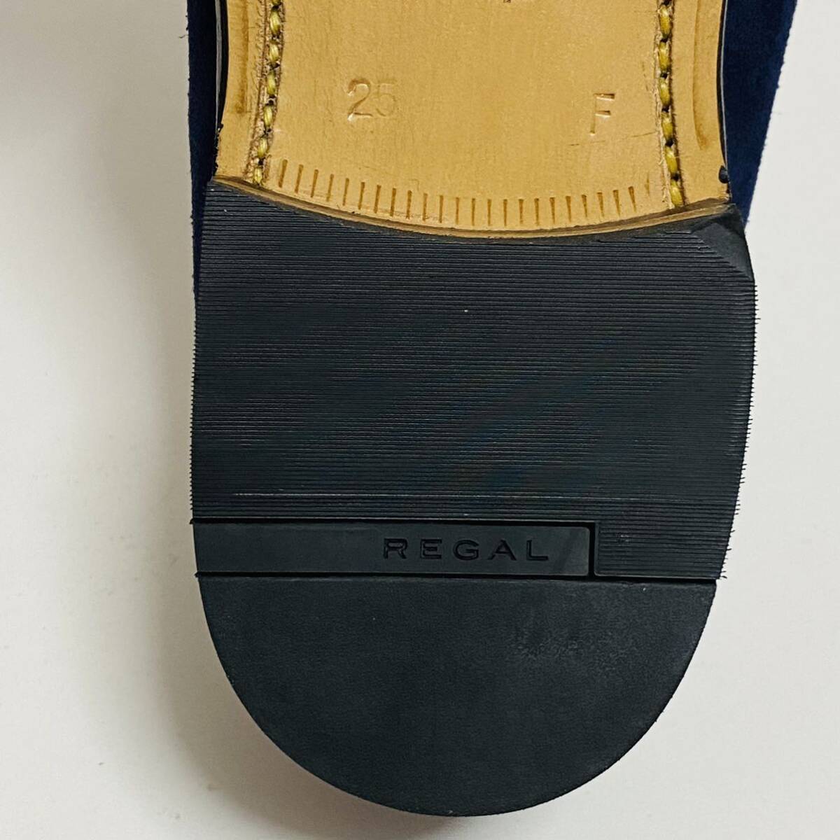 【美品】REGAL Built to order system リーガル オーダー シューズ スエード 25cm 紺色 ネイビー