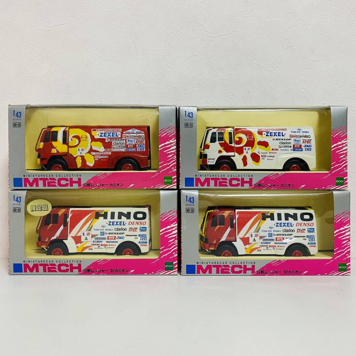 【中古品】EPOCH エポック 1/43スケール MTECH エムテック 日野レンジャー カミオン '97カミオン 計4個セット ミニカー モデルカー