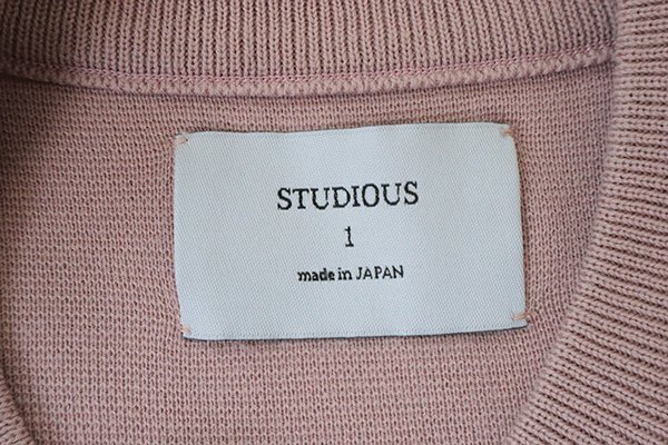STUDIOUS ◆ ミラノリブニット Ｔシャツ サイズ1 ピンク 半袖 ニット カットソー ステュディオス ◆GG18_画像5