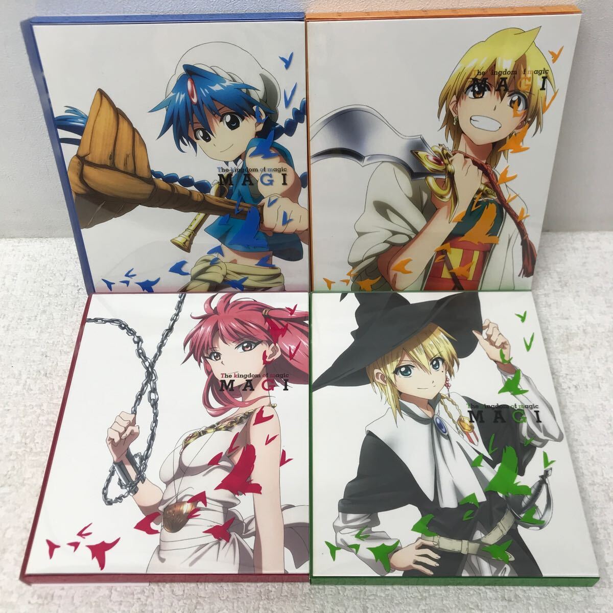 I0816A3 マギ The kingdom of magic MAGI 1 2 3 4 Blu-ray ブルーレイ 4巻セット セル版 帯付き 完全生産限定版 アニメ Aniplex 大高忍