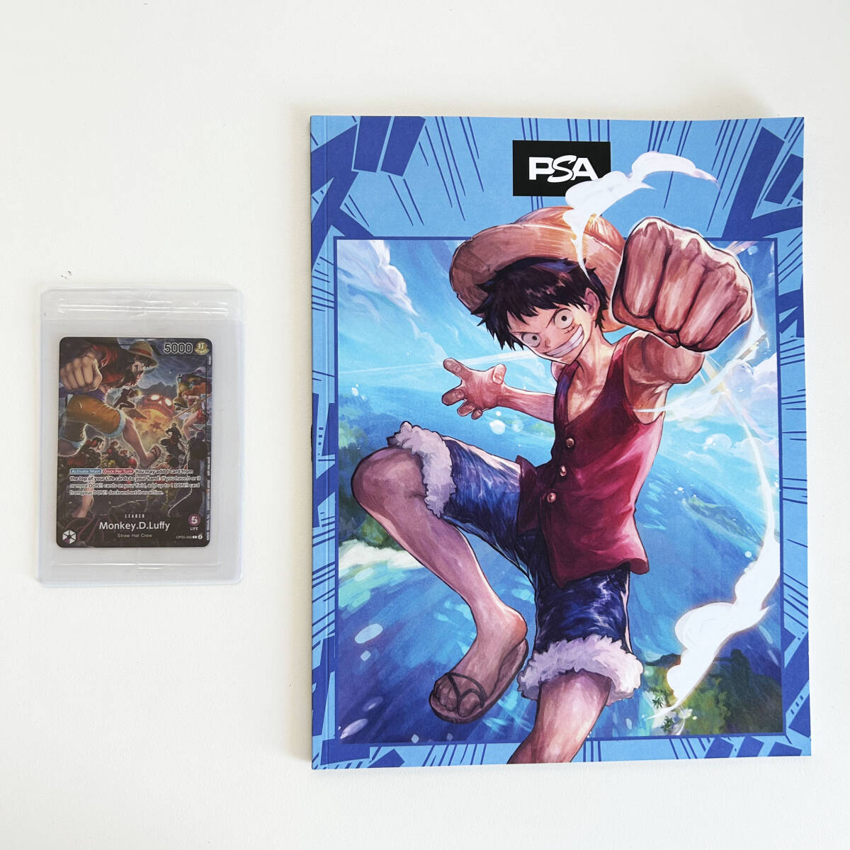 送料無料 PSA限定版 紫ルフィ リーダーパラレル ワンピースカード PSA 