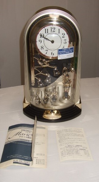 からくり時計 SEIKO RE712G Marionne セイコー マリオーヌ 置時計 愛のファンタジー ラバース・コンチェルト ヘイ・ジュード