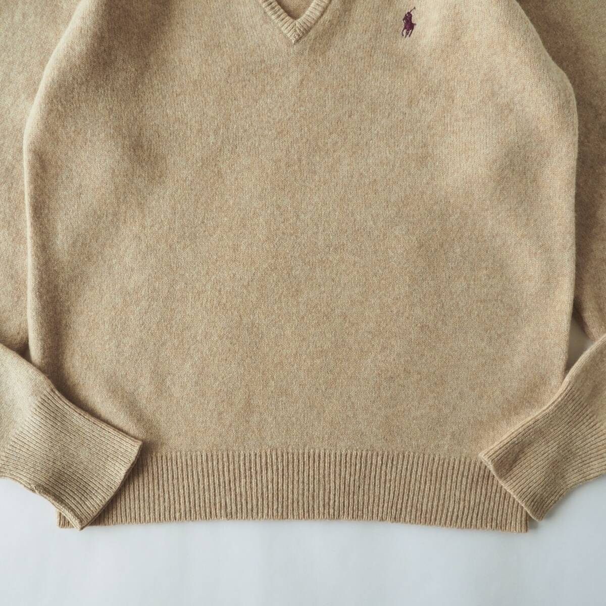 ラルフローレン Ralph Lauren ウール100% ニット セーター V ラルフローレン Ralph Lauren ウール100% ニット セーター V
