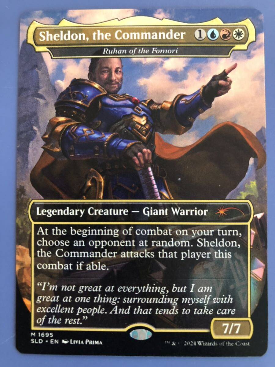 [AG-MTG](1695){Sheldon, the Commander}/{fomo-li. Roo рукоятка /Ruhan of the Fomori}[SLD] золотой английская версия 1 листов Sheldon Menery