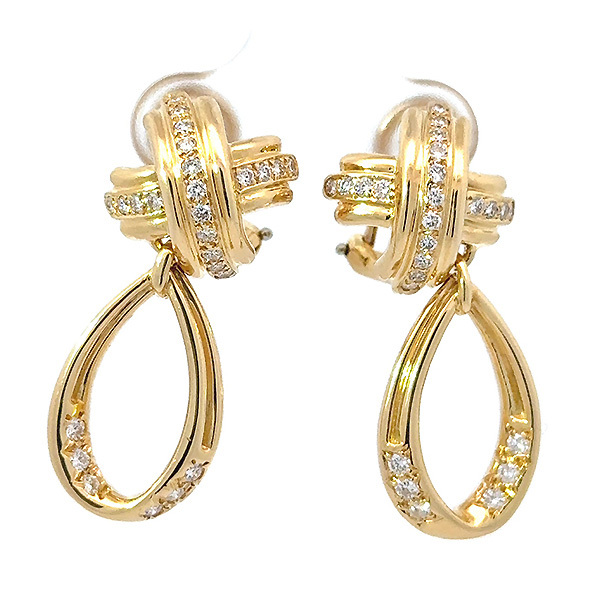 TIFFANY&Co. ティファニー シグネチャー ピアス K18イエロー