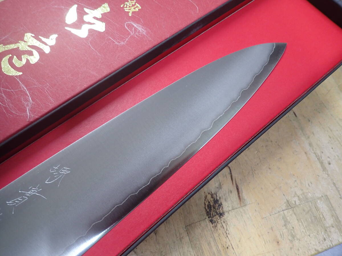 [N30C] не использовался * Sakai . свет Takumi . серебряный Sanwa нож мясника японский кухонный нож 240mm