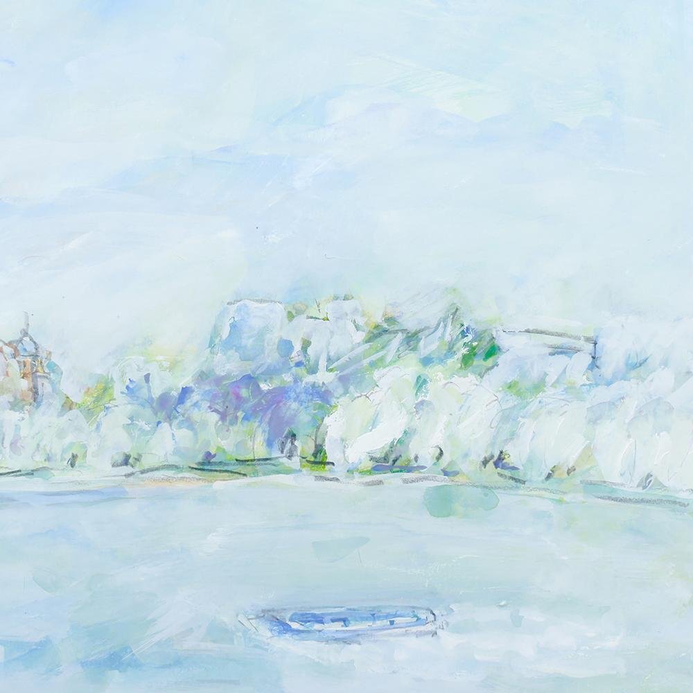 水彩画 風景画セット 10枚 真作 WISH 阪田京一 中之島公園 水彩 約10号 日動画廊取扱作品