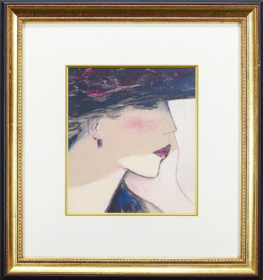 他の方発送×Jean-Pierre CASSIGNEUL 女性の横顔 真作】【WISH】カシニョール Jean-Pierre Cassigneul「女性の