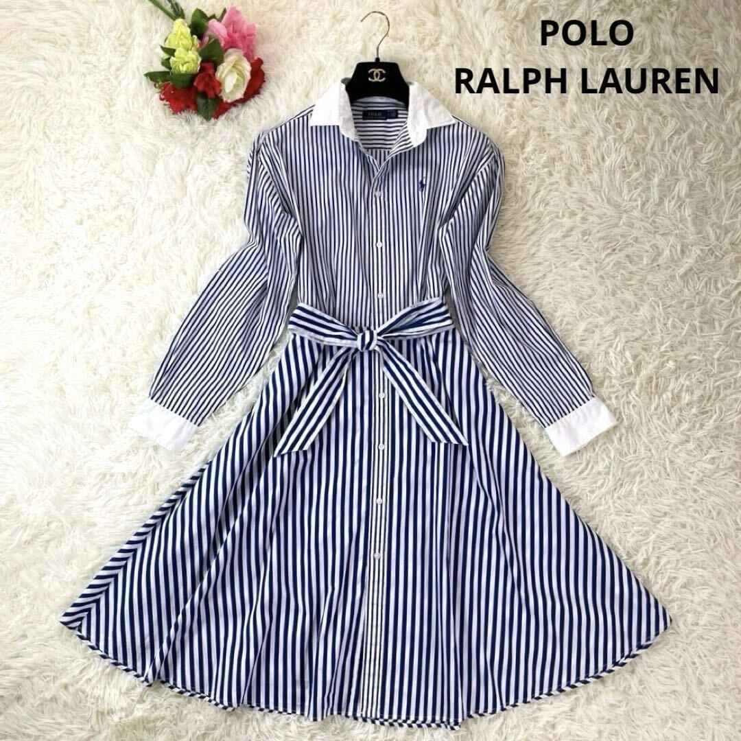 美品 POLO RALPH LAUREN ポロラルフローレン シャツワンピース 美品 POLO RALPH LAUREN ポロラルフローレン シャツワンピース